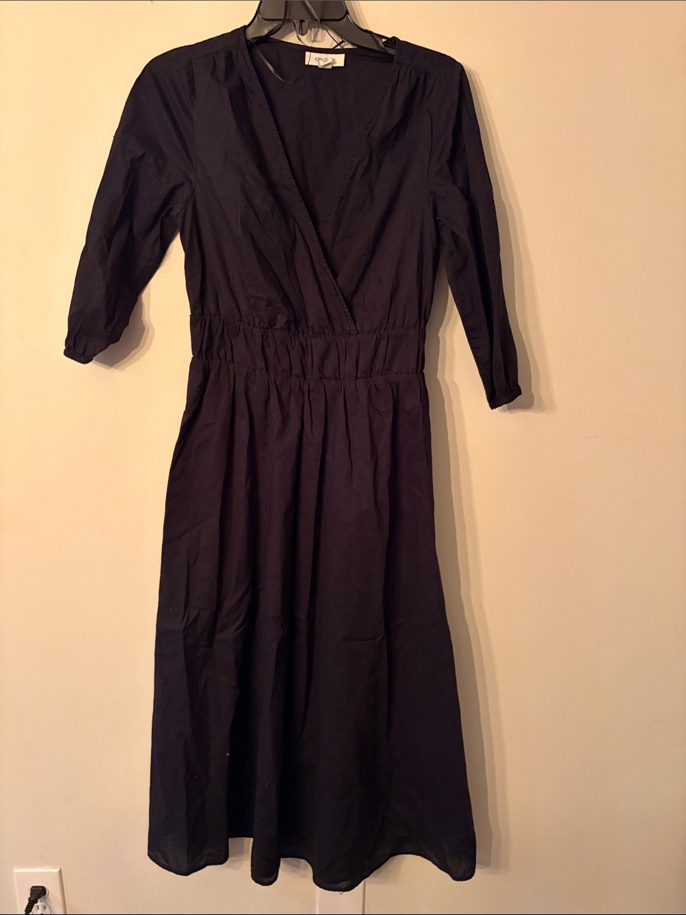 On 34th Black 100% Cotton Midi Dress | Small | Smocked Waist Fall Dress NWOT 🖤 - Picture 2 of 4